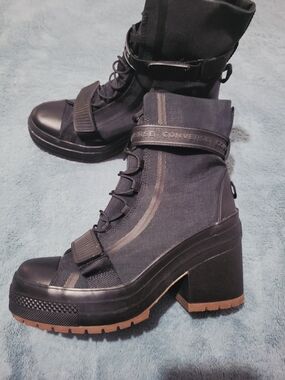 Converse Chuck Taylor All Star GR82 Extra-High Platform Boots Black 9.5